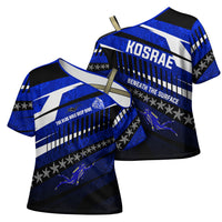 Kosrae Deep Sea Scuba Diving Cross Shoulder Shirt Blue Hole Beneath The Surface Coral Reef Graphic Art