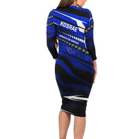 Kosrae Deep Sea Scuba Diving Family Matching Long Sleeve Bodycon Dress and Hawaiian Shirt Blue Hole Beneath The Surface Coral Reef Graphic Art