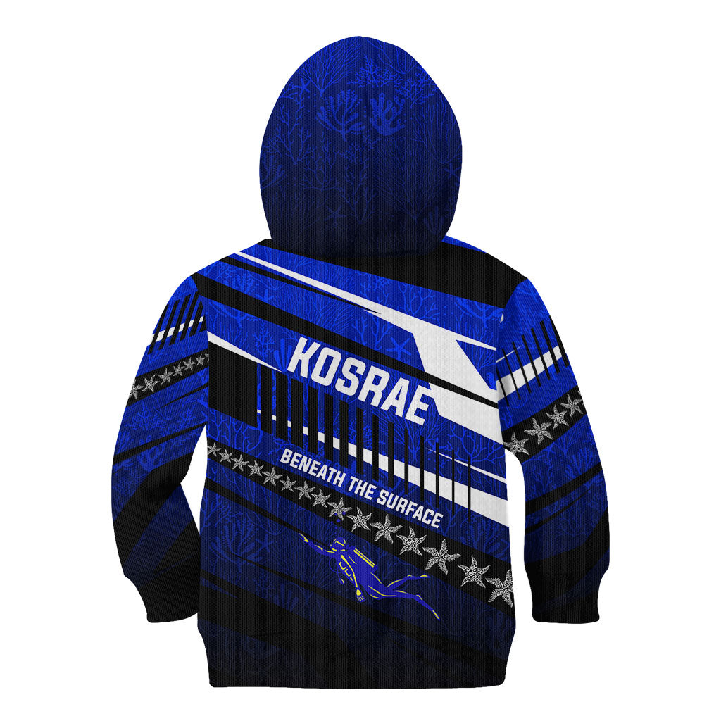 Kosrae Deep Sea Scuba Diving Kid Hoodie Blue Hole Beneath The Surface Coral Reef Graphic Art
