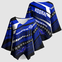 Kosrae Deep Sea Scuba Diving Kimono Sleeve Blouse Blue Hole Beneath The Surface Coral Reef Graphic Art