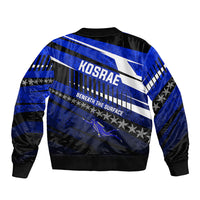 Kosrae Deep Sea Scuba Diving Sleeve Zip Bomber Jacket Blue Hole Beneath The Surface Coral Reef Graphic Art