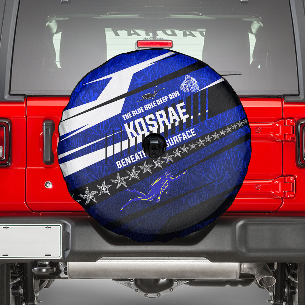 Kosrae Deep Sea Scuba Diving Spare Tire Cover Blue Hole Beneath The Surface Coral Reef Graphic Art
