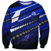 Kosrae Deep Sea Scuba Diving Sweatshirt Blue Hole Beneath The Surface Coral Reef Graphic Art