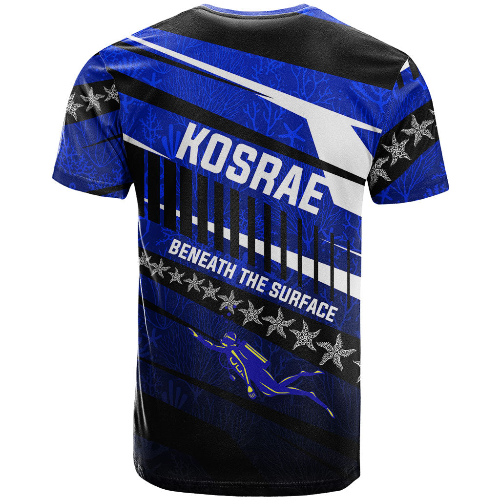 Kosrae Deep Sea Scuba Diving T Shirt Blue Hole Beneath The Surface Coral Reef Graphic Art