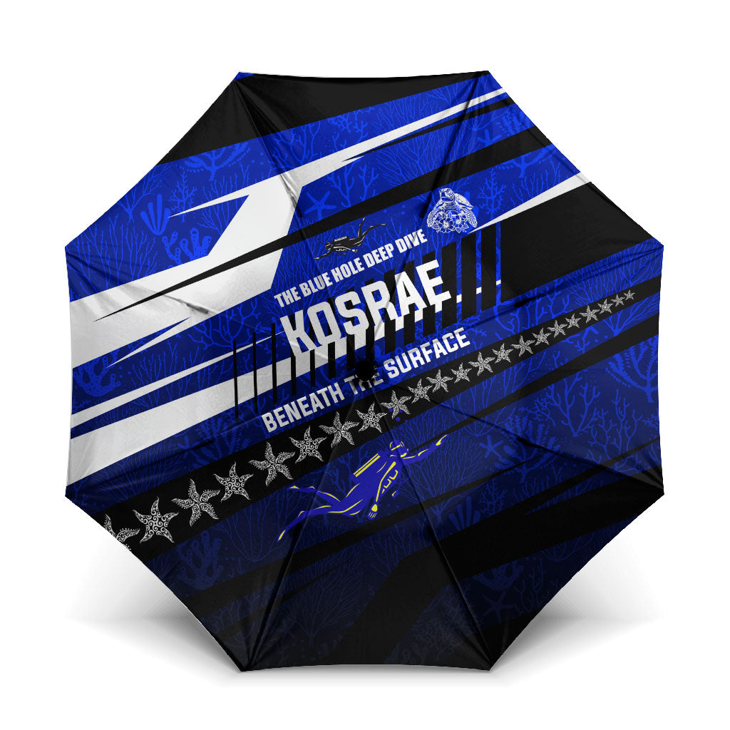 Kosrae Deep Sea Scuba Diving Umbrella Blue Hole Beneath The Surface Coral Reef Graphic Art