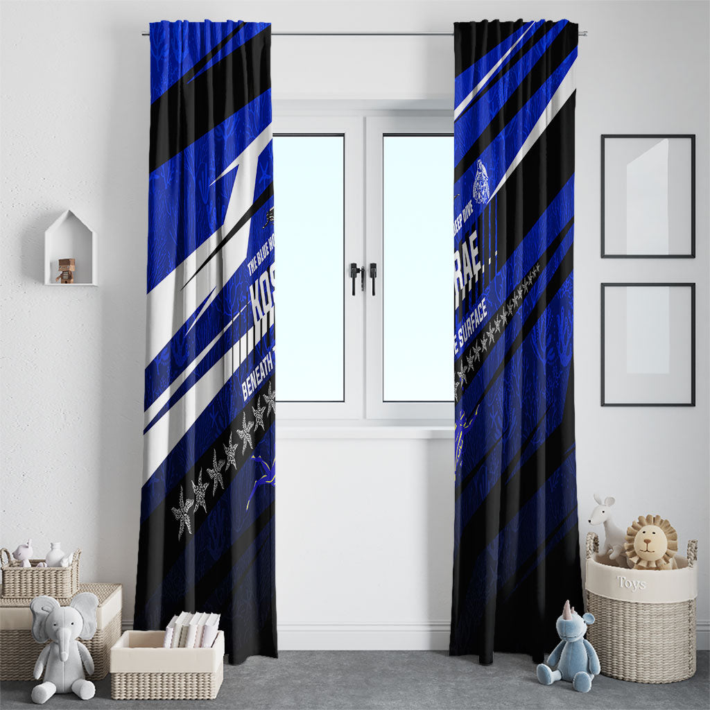 Kosrae Deep Sea Scuba Diving Window Curtain Blue Hole Beneath The Surface Coral Reef Graphic Art