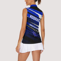 Kosrae Deep Sea Scuba Diving Women Sleeveless Polo Shirt Blue Hole Beneath The Surface Coral Reef Graphic Art
