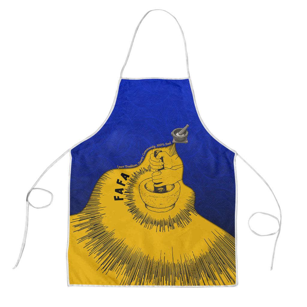 Kosrae Fafa Culinary Heritage Apron Kosraean Gold Taro Tradition Illustration With Coconut Leaves
