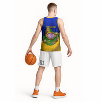 Kosrae Fafa Culinary Heritage Basketball Jersey Kosraean Gold Taro Tradition Illustration With Coconut Leaves