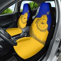 Kosrae Fafa Culinary Heritage Car Seat Cover Kosraean Gold Taro Tradition Illustration With Coconut Leaves