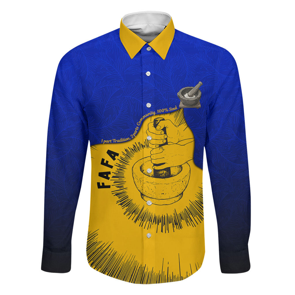 Kosrae Fafa Culinary Heritage Family Matching Long Sleeve Bodycon Dress and Hawaiian Shirt Kosraean Gold Taro Tradition Illustration With Coconut Leaves