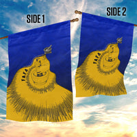 Kosrae Fafa Culinary Heritage Garden Flag Kosraean Gold Taro Tradition Illustration With Coconut Leaves