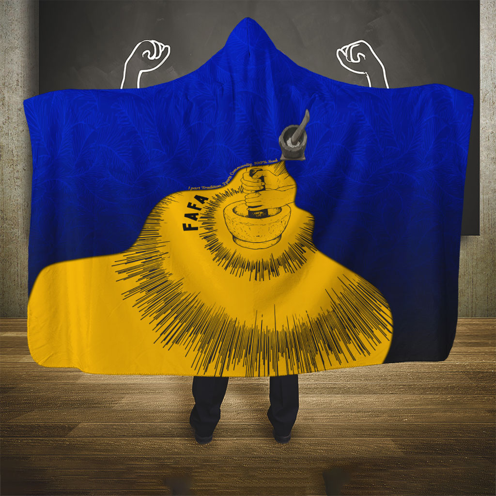 Kosrae Fafa Culinary Heritage Hooded Blanket Kosraean Gold Taro Tradition Illustration With Coconut Leaves