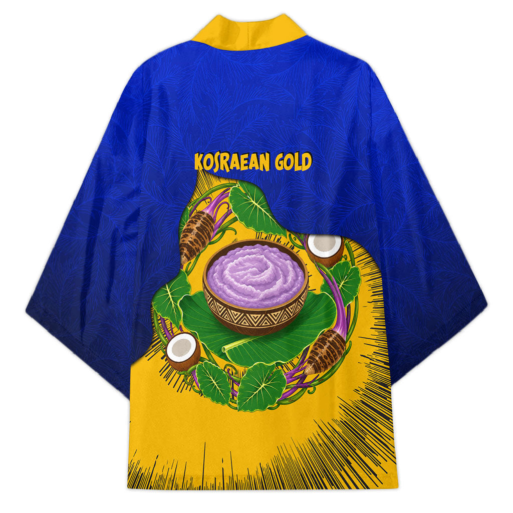 Kosrae Fafa Culinary Heritage Kimono Kosraean Gold Taro Tradition Illustration With Coconut Leaves