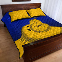 Kosrae Fafa Culinary Heritage Quilt Bed Set Kosraean Gold Taro Tradition Illustration With Coconut Leaves