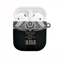 AIGA Always In Gods Arms Samoa AirPods Case Polynesian Tribal Tattoo Art Family Heritage Faith TS04 Black White - Polynesian Pride