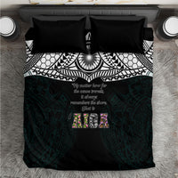 AIGA Always In Gods Arms Samoa Bedding Set Polynesian Tribal Tattoo Art Family Heritage Faith TS04 Black White - Polynesian Pride