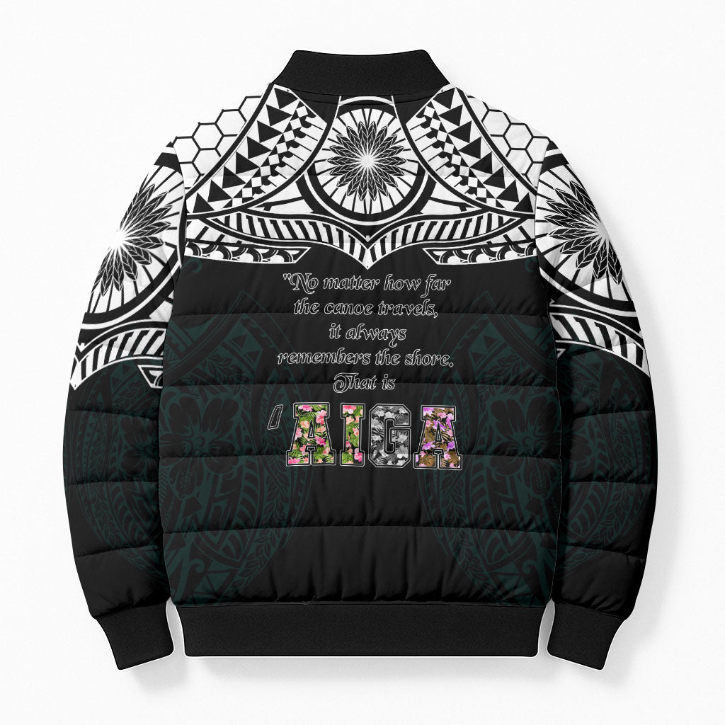 AIGA Always In Gods Arms Samoa Bomber Puffer Jacket Polynesian Tribal Tattoo Art Family Heritage Faith TS04 - Polynesian Pride