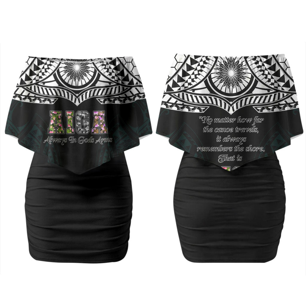 AIGA Always In Gods Arms Samoa Couples Matching Off Shoulder Short Dress and Hawaiian Shirt Polynesian Tribal Tattoo Art Family Heritage Faith TS04 - Polynesian Pride