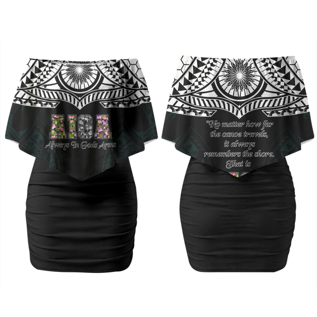 AIGA Always In Gods Arms Samoa Couples Matching Off Shoulder Short Dress and Long Sleeve Button Shirt Polynesian Tribal Tattoo Art Family Heritage Faith TS04 - Polynesian Pride
