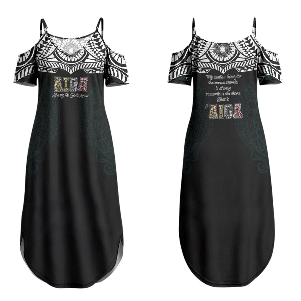 AIGA Always In Gods Arms Samoa Couples Matching Summer Maxi Dress and Hawaiian Shirt Polynesian Tribal Tattoo Art Family Heritage Faith TS04 - Polynesian Pride