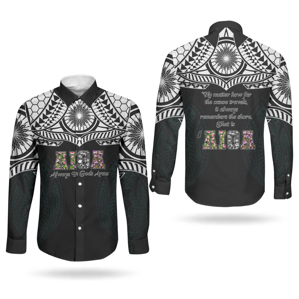 AIGA Always In Gods Arms Samoa Couples Matching Tank Maxi Dress and Long Sleeve Button Shirt Polynesian Tribal Tattoo Art Family Heritage Faith TS04 - Polynesian Pride