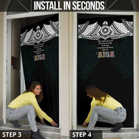 AIGA Always In Gods Arms Samoa Door Cover Polynesian Tribal Tattoo Art Family Heritage Faith TS04 - Polynesian Pride