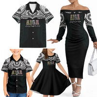AIGA Always In Gods Arms Samoa Family Matching Off The Shoulder Long Sleeve Dress and Hawaiian Shirt Polynesian Tribal Tattoo Art Family Heritage Faith TS04 - Polynesian Pride