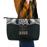 AIGA Always In Gods Arms Samoa Leather Tote Bag Polynesian Tribal Tattoo Art Family Heritage Faith TS04 - Polynesian Pride