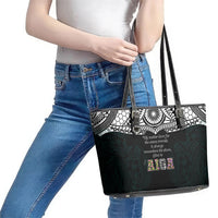 AIGA Always In Gods Arms Samoa Leather Tote Bag Polynesian Tribal Tattoo Art Family Heritage Faith TS04 - Polynesian Pride