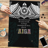 AIGA Always In Gods Arms Samoa Puzzle Polynesian Tribal Tattoo Art Family Heritage Faith TS04 Black White - Polynesian Pride