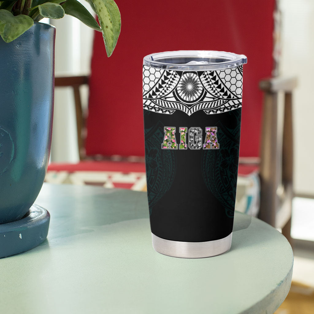 AIGA Always In Gods Arms Samoa Tumbler Cup Polynesian Tribal Tattoo Art Family Heritage Faith TS04 - Polynesian Pride