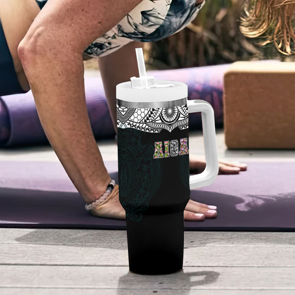 AIGA Always In Gods Arms Samoa Tumbler With Handle Polynesian Tribal Tattoo Art Family Heritage Faith TS04 - Polynesian Pride