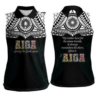 AIGA Always In Gods Arms Samoa Women Sleeveless Polo Shirt Polynesian Tribal Tattoo Art Family Heritage Faith TS04 - Polynesian Pride