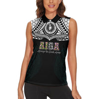 AIGA Always In Gods Arms Samoa Women Sleeveless Polo Shirt Polynesian Tribal Tattoo Art Family Heritage Faith TS04 - Polynesian Pride
