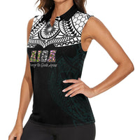 AIGA Always In Gods Arms Samoa Women Sleeveless Polo Shirt Polynesian Tribal Tattoo Art Family Heritage Faith TS04 - Polynesian Pride