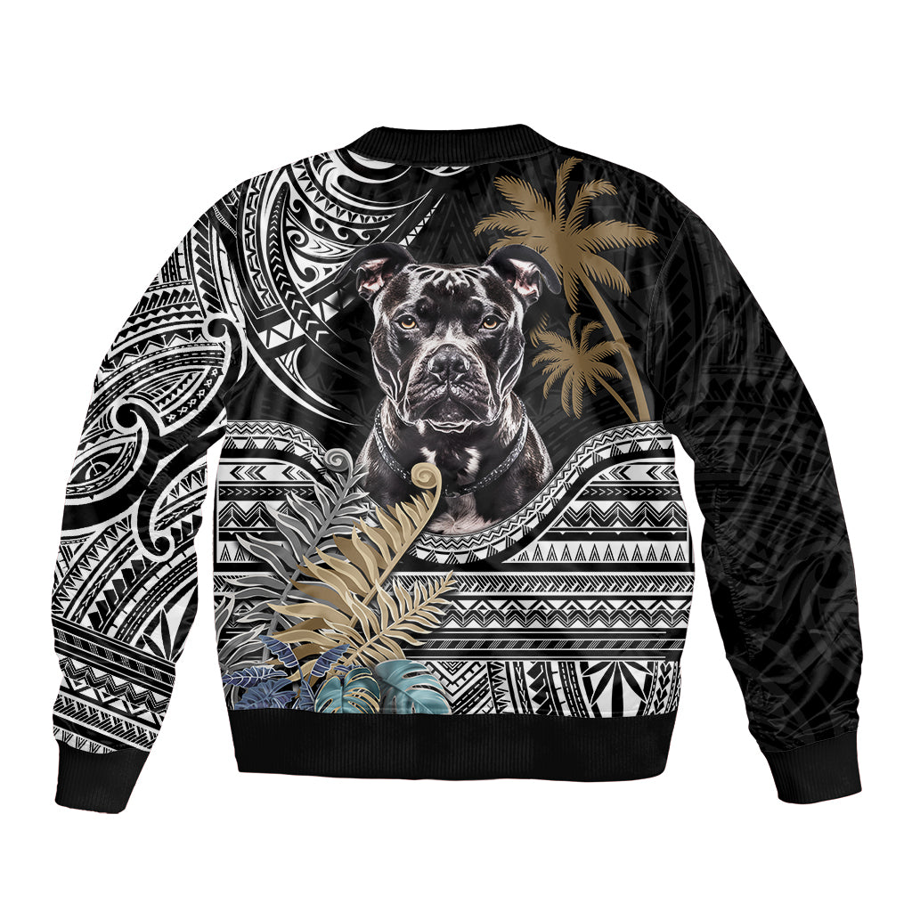 Polynesian Pitbull Bomber Jacket Polynesian Pattern And Pitbull TS04 - Polynesian Pride
