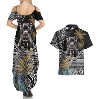 Polynesian Pitbull Couples Matching Summer Maxi Dress and Hawaiian Shirt Polynesian Pattern And Pitbull TS04 - Polynesian Pride