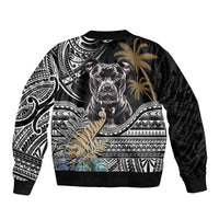 Polynesian Pitbull Sleeve Zip Bomber Jacket Polynesian Pattern And Pitbull TS04 - Polynesian Pride