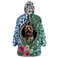 Polynesian Yorkshire Terrier Wearable Blanket Hoodie Polynesian Pattern And Yorkshire Terrier TS04 - Polynesian Pride