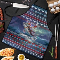Tonga Christmas Apron with Singing Whale Ocean Scene National Coat of Arms TS04 Multicolor - Polynesian Pride