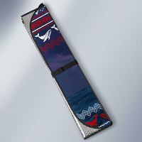 Tonga Christmas Auto Sun Shade with Singing Whale Ocean Scene National Coat of Arms TS04 - Polynesian Pride