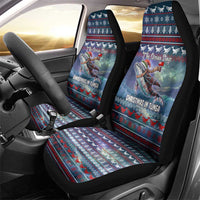 Tonga Christmas Car Seat Cover with Singing Whale Ocean Scene National Coat of Arms TS04 - Polynesian Pride