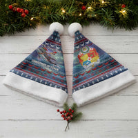 Tonga Christmas Santa Hat with Singing Whale Ocean Scene National Coat of Arms TS04 - Polynesian Pride