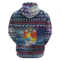 Tonga Christmas Hoodie with Singing Whale Ocean Scene National Coat of Arms TS04 - Polynesian Pride