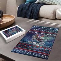 Tonga Christmas Puzzle with Singing Whale Ocean Scene National Coat of Arms - Polynesian Pride