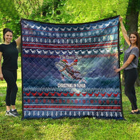 Tonga Christmas Quilt with Singing Whale Ocean Scene National Coat of Arms TS04 - Polynesian Pride