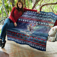 Tonga Christmas Quilt with Singing Whale Ocean Scene National Coat of Arms TS04 - Polynesian Pride