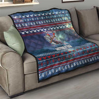 Tonga Christmas Quilt with Singing Whale Ocean Scene National Coat of Arms TS04 - Polynesian Pride