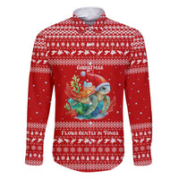 Tonga Christmas Family Matching Puletasi and Hawaiian Shirt with Sea Turtle Coral Reef Design Snowflake Pattern and National Emblem - Polynesian Pride